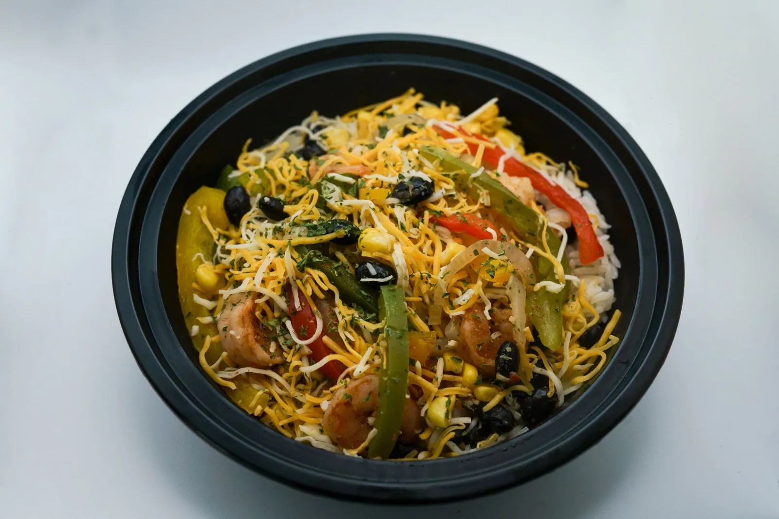 Seasoned beef and rice meal bowl
